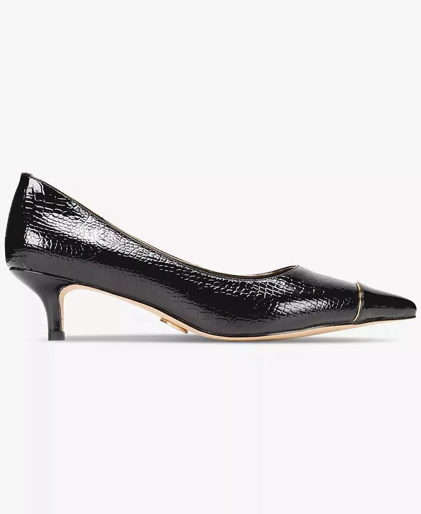 THINGS II COME Women
s Jacey Luxurious Pointed-Toe Kitten Heel Pumps 11