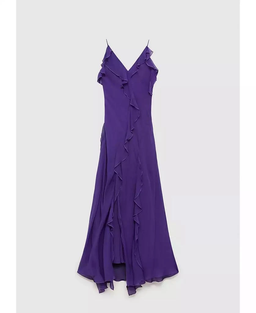 Mango Women's Chiffon Ruffle Dress 1
