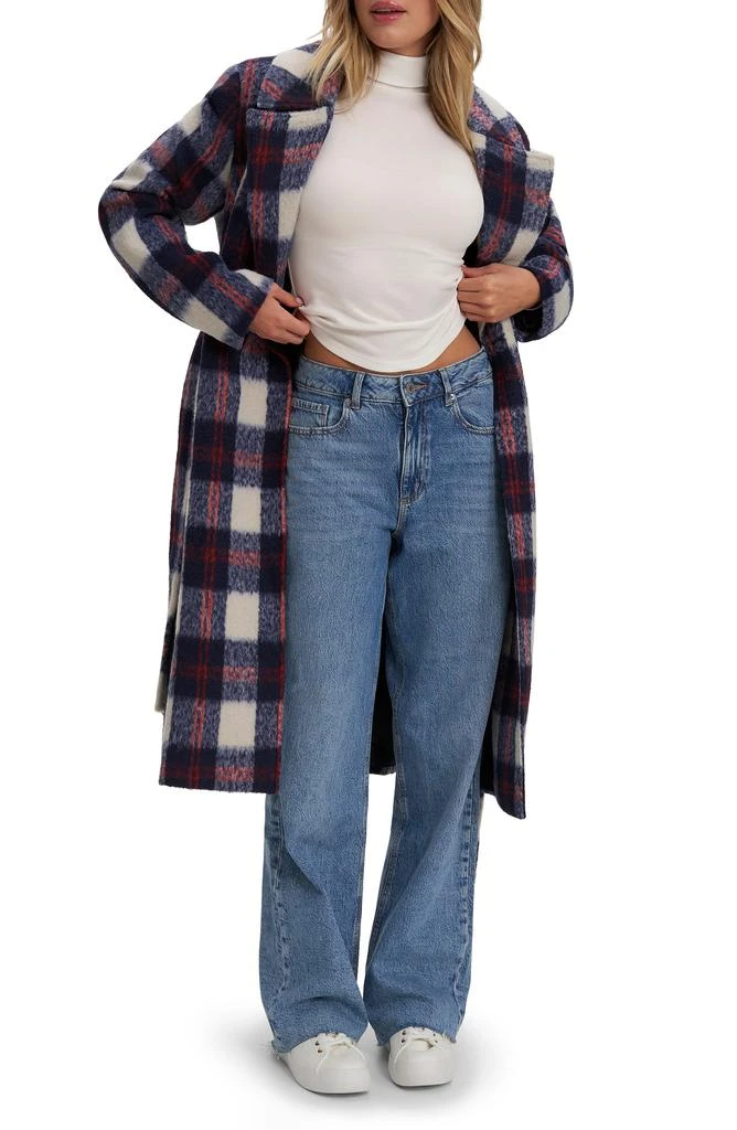 NOIZE Katja Vegan Wool Plaid Coat 7