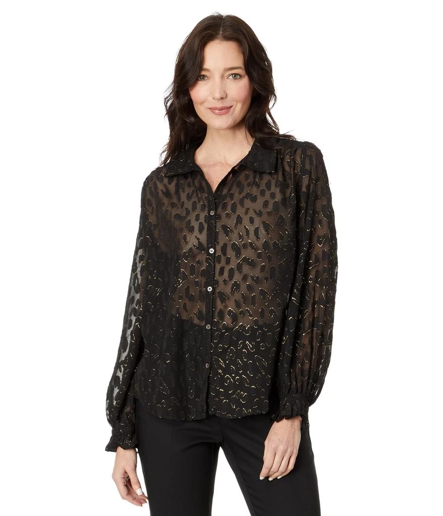 Vince Camuto Collared Blouse with Wrist Tie