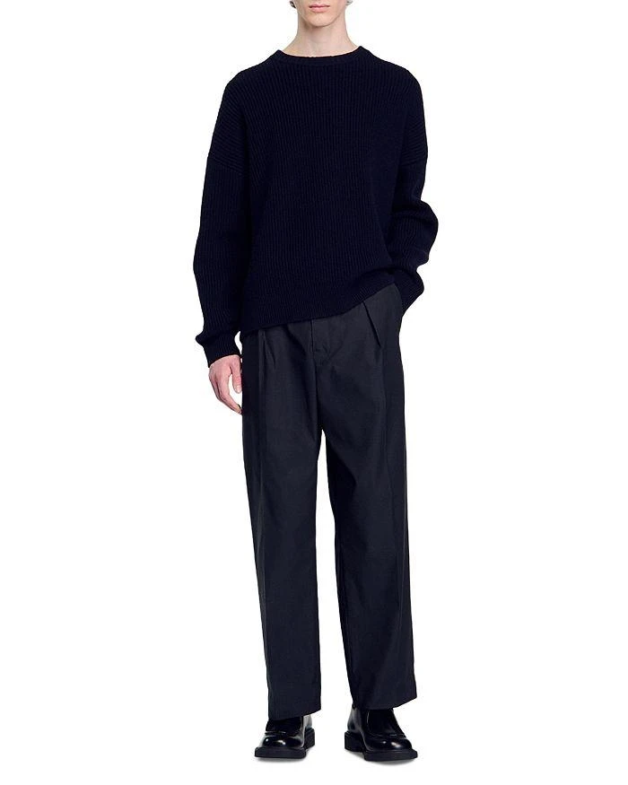 Sandro Gerard Wool Wide Leg Pleated Pants 3