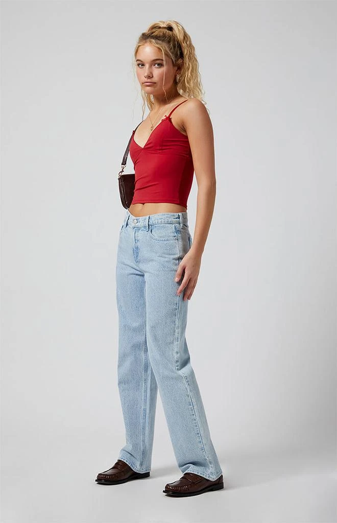 PacSun Jordyn Low Rise Straight Leg Jeans Light Indigo 2