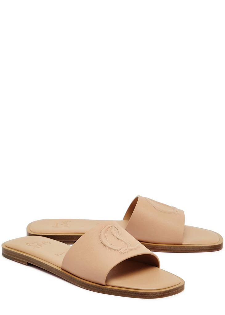 Christian Louboutin CL embossed leather sliders  2
