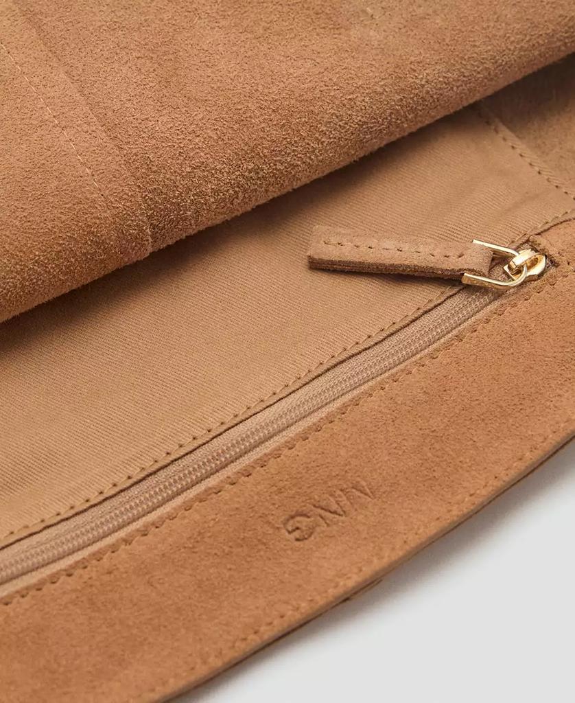 Mango Women's Suede Shopper Bag