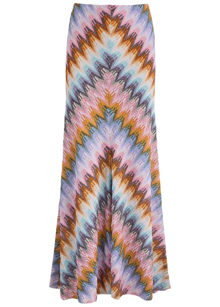 Missoni Zigzag metallic fine-knit maxi skirt  1