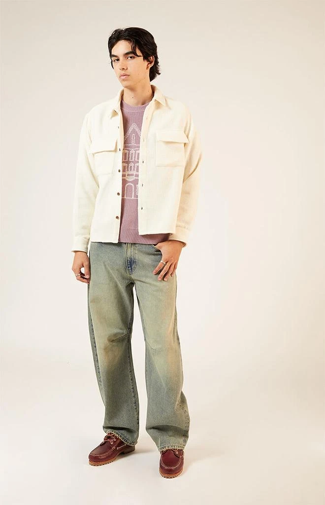 PacSun Cream Tweed Overshirt 4
