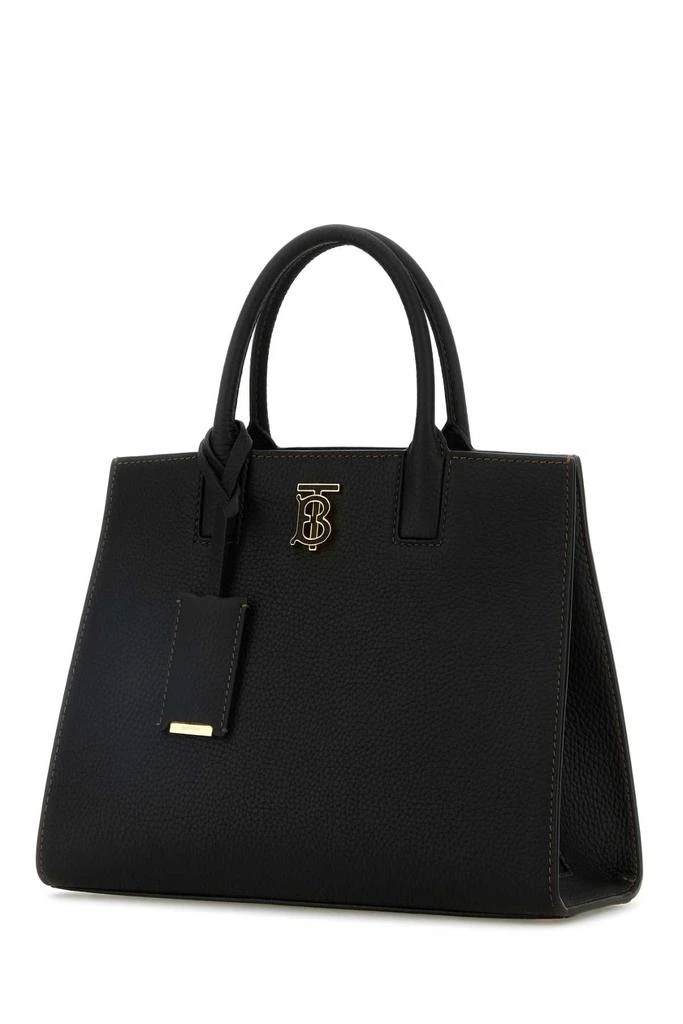 Burberry BLACK LEATHER SHOPPING BAG 2
