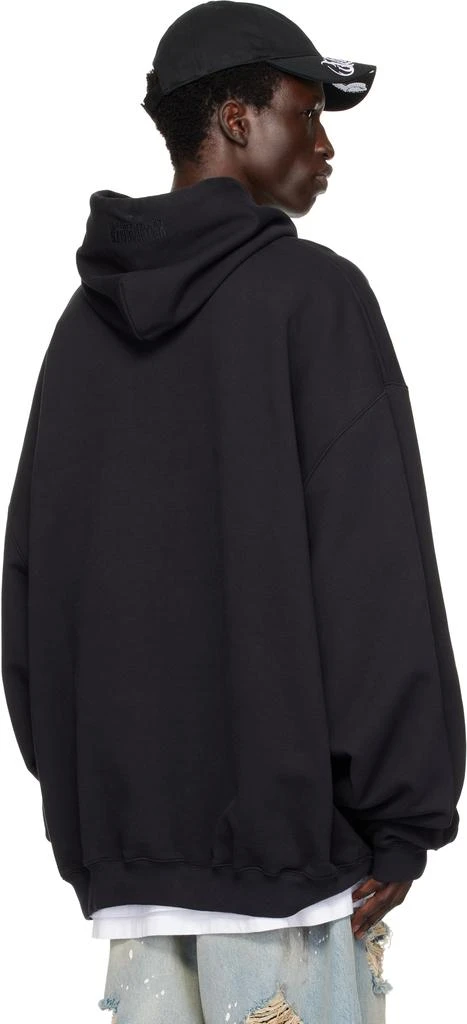 Vetements Black Embroidered Logo Hoodie 3