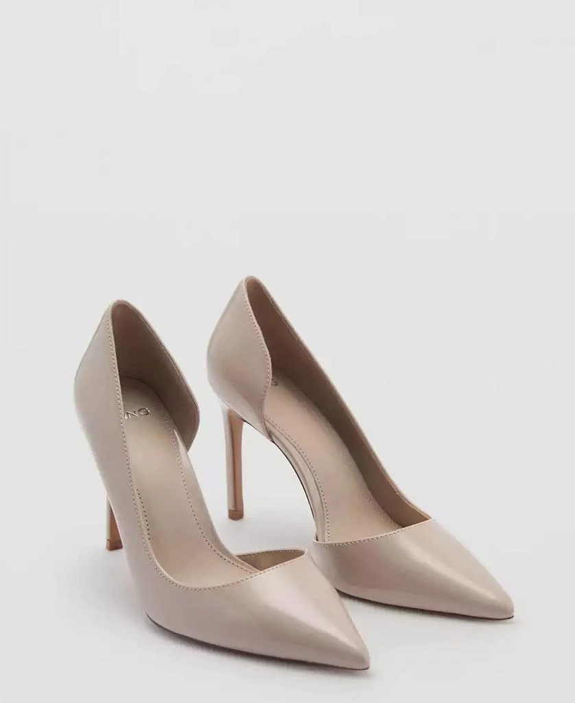 Mango Women
s Asymmetrical Leather-Effect Heeled Shoes 2