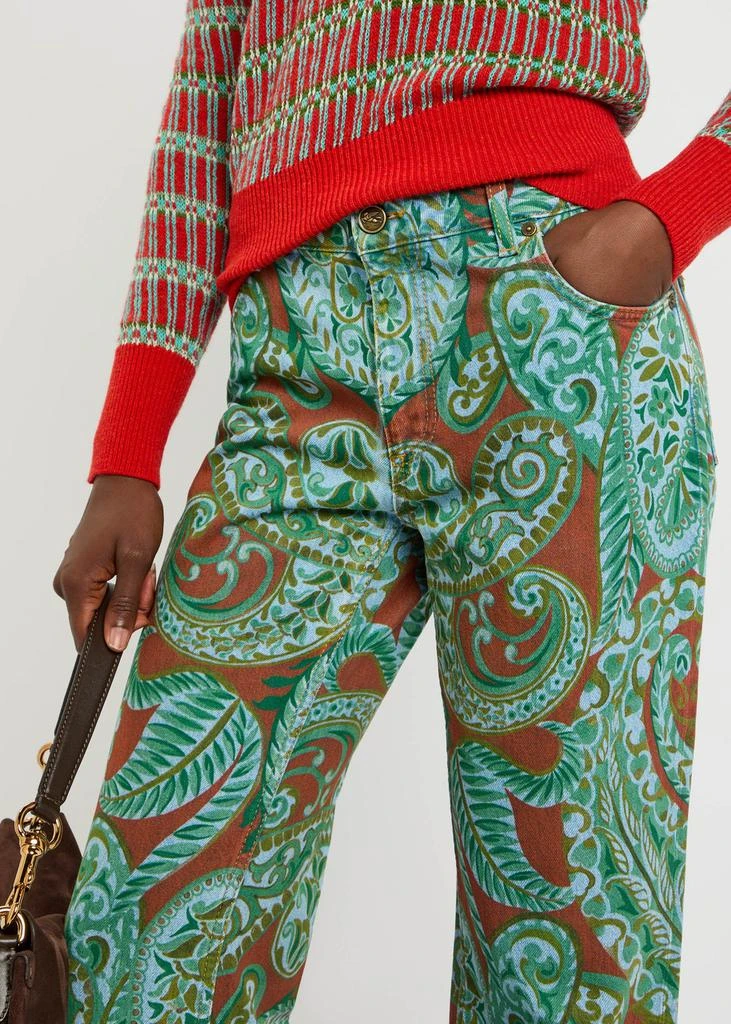 ETRO Printed flared-leg jeans 5