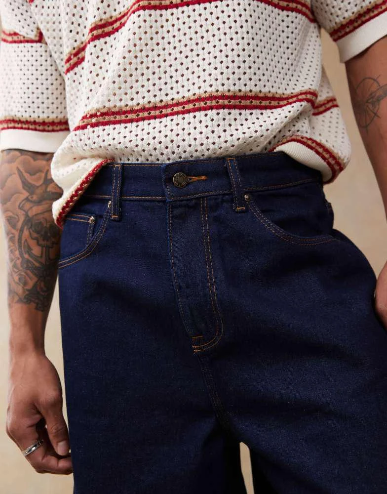 ASOS ASOS DESIGN longer length denim jort in indigo 4