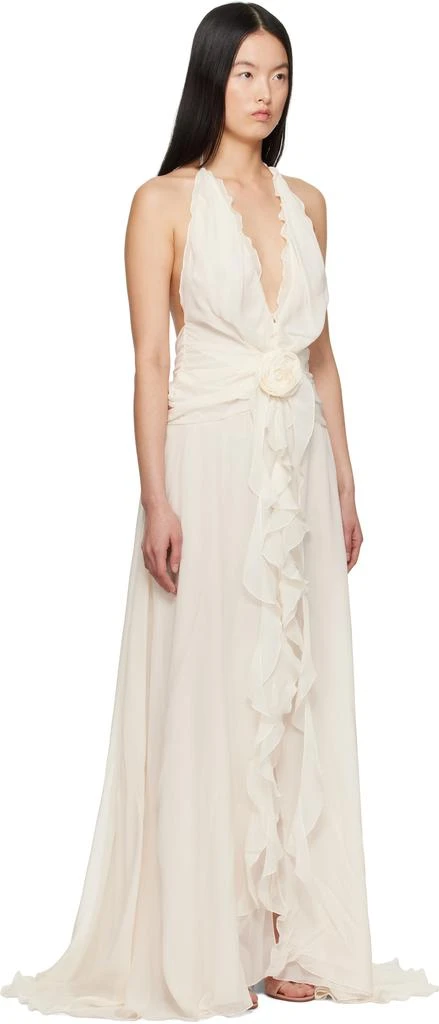 BLUMARINE Off-White Georgette Maxi Dress 2