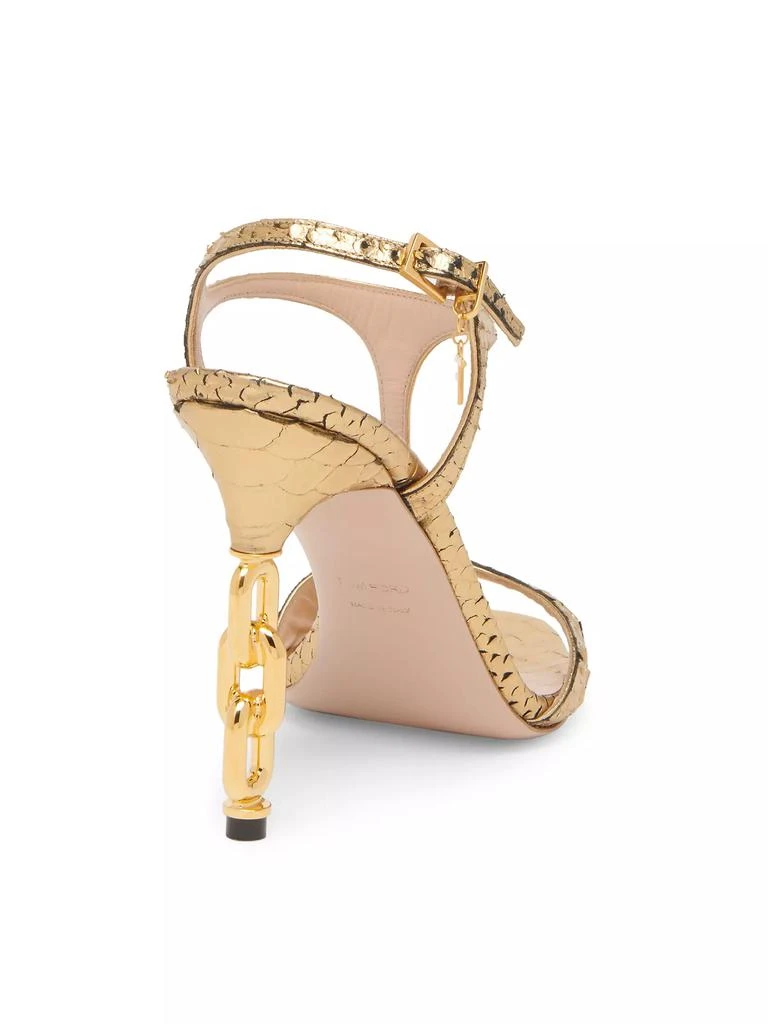 Tom Ford Galaxy 105MM Leather & Chain-Link Sandals 3