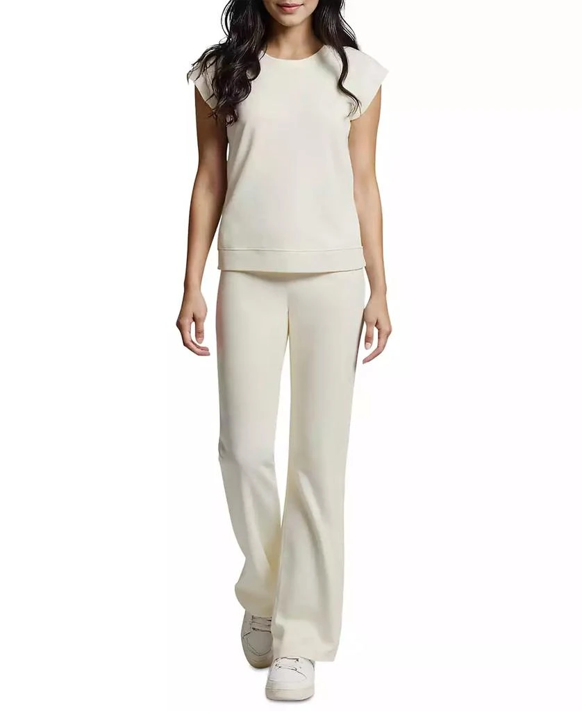 Three Dots Women's Diana Crewneck Cap-Sleeve T-Shirt 1