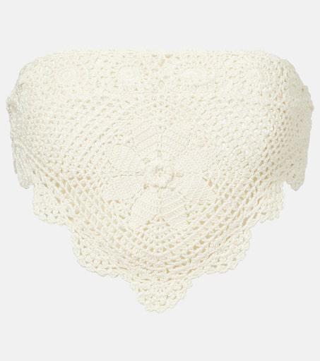 ANNA KOSTUROVA Cotton crochet crop top