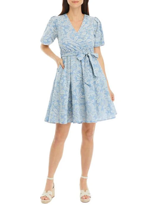 Tahari Tahari Petite Eyelet Midi Dress 1