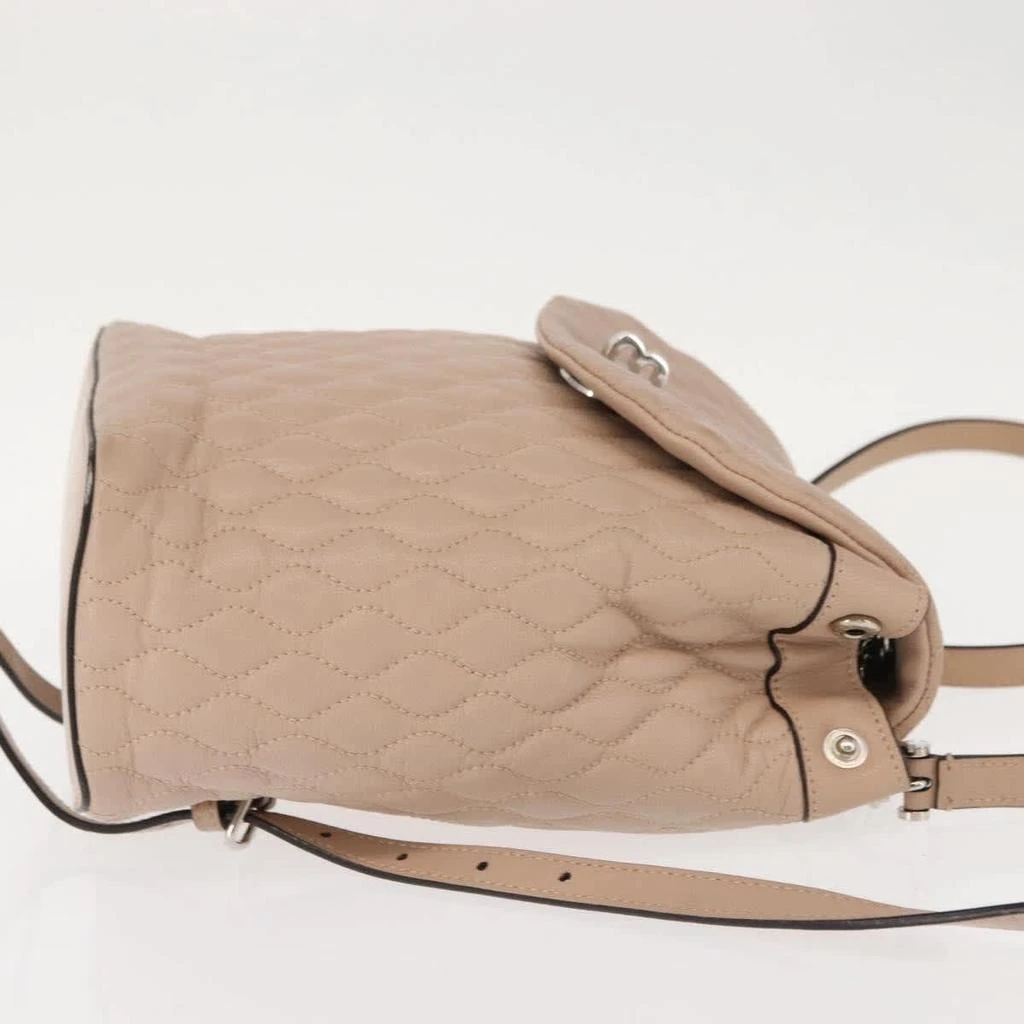 Bally Vintage Backpack Quilted Leather Leather Backpack Bag (Pre-Owned) 3