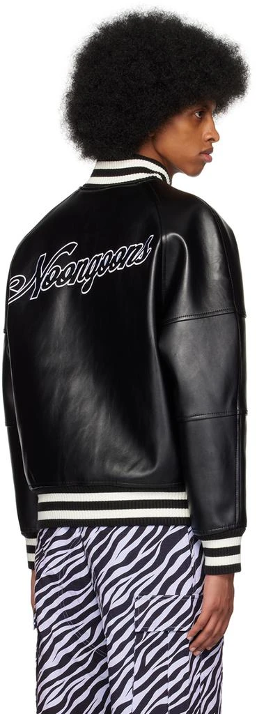Noon Goons SSENSE Exclusive Black Sixth Sense Faux-Leather Bomber Jacket 3