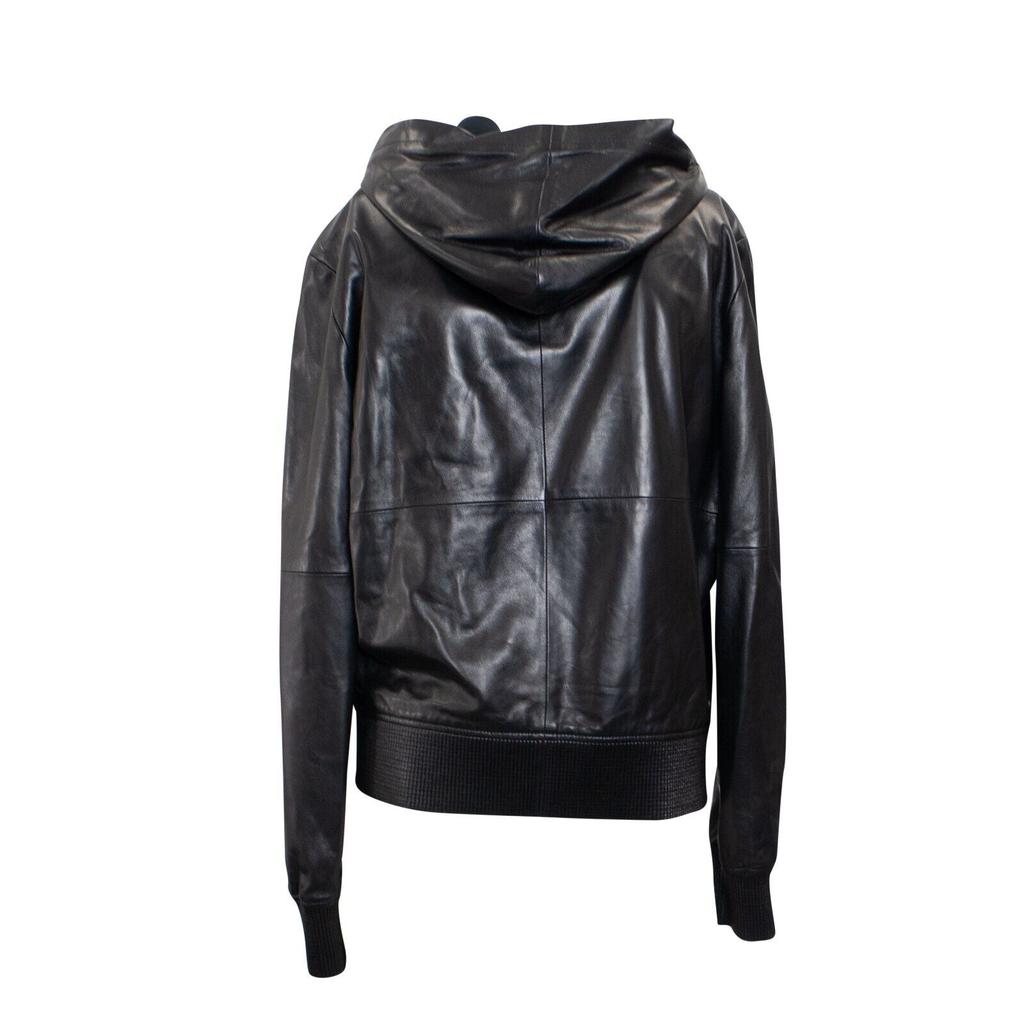 AMIRI Black Leather Hoodie