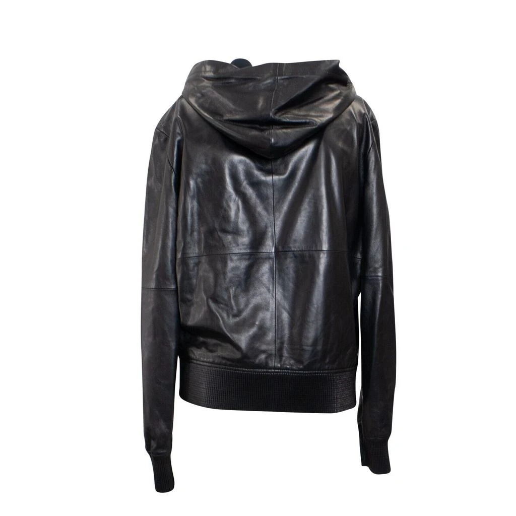 AMIRI Black Leather Hoodie 2