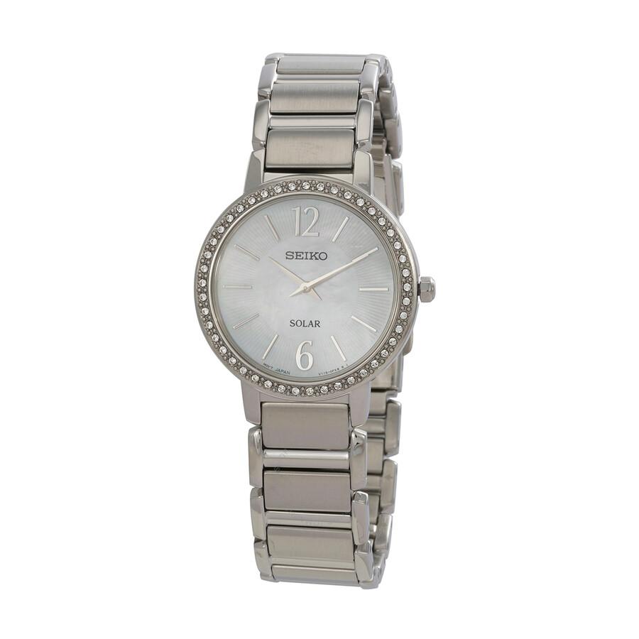 Seiko Solar Mother of Pearl Dial Ladies Watch SUP467