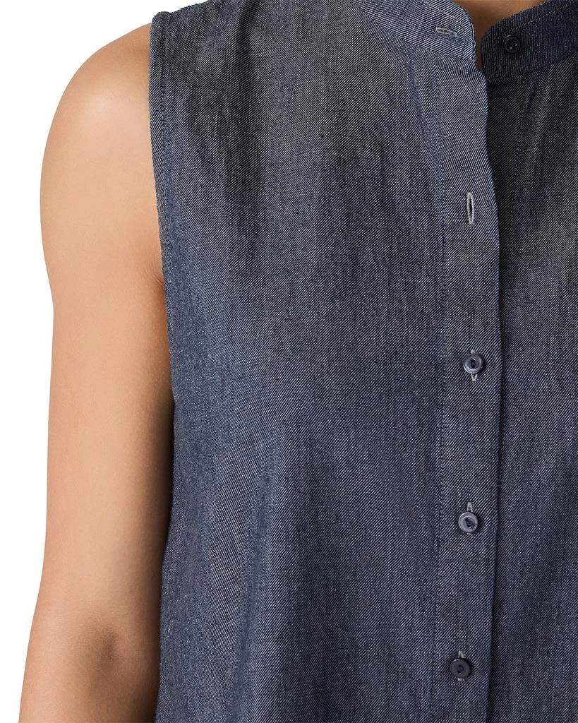 Eileen Fisher Mandarin Collar Sleeveless Shirt 4