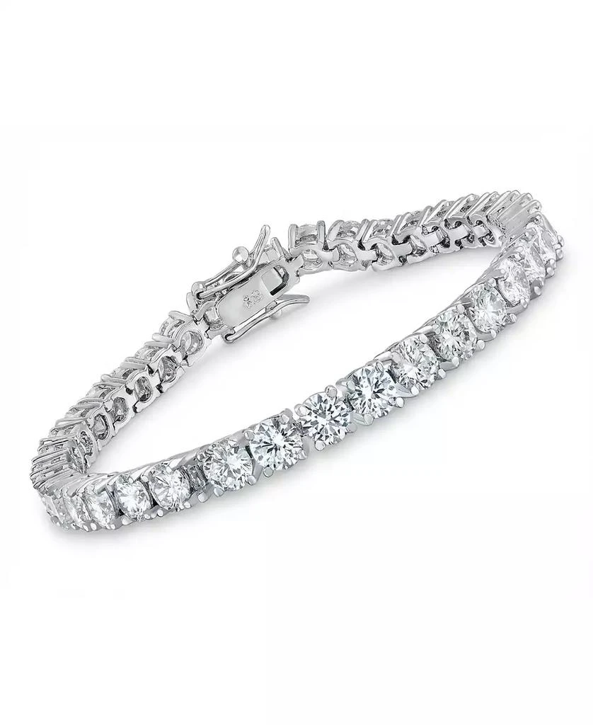 Bling Jewelry Classic 20CT CZ Solitaire Tennis Bracelet Cubic Zirconia Sterling Silver 8 Inch 3