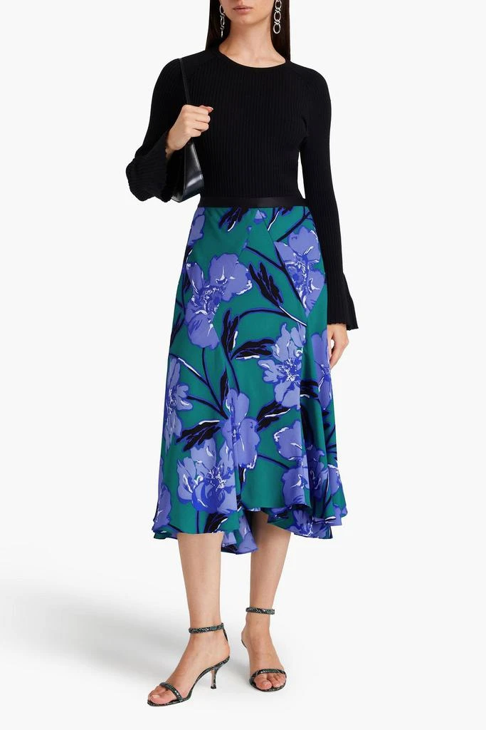 Diane von Furstenberg Debra floral-print crepe midi skirt 2