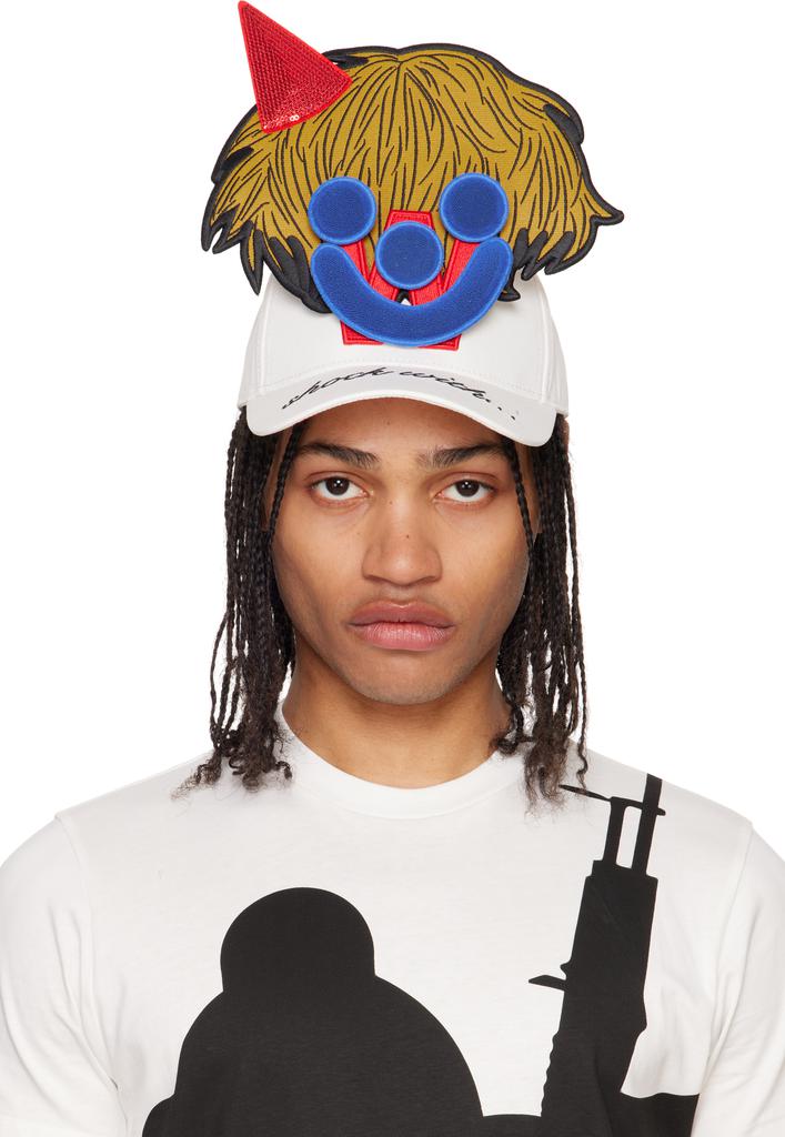 Walter Van Beirendonck White Smiley Cap