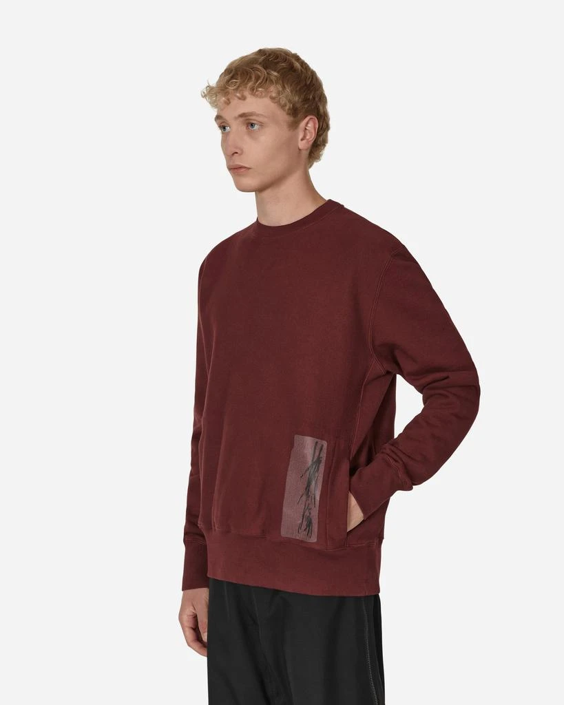 GR10K Transcript Stoarage Unbrushed Crewneck Sweatshirt Red 2