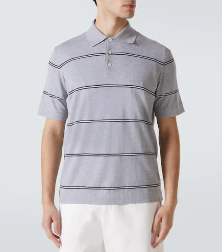 Brunello Cucinelli Striped cotton polo shirt 3