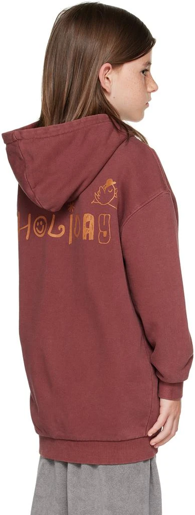 BlabLakia Kids Burgundy Embroidered Hoodie 3