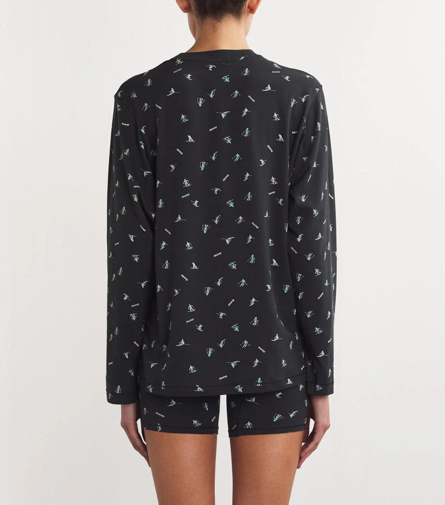 SKIMS Ski Print Boyfriend Long-Sleeve Top & Boxers Set 4