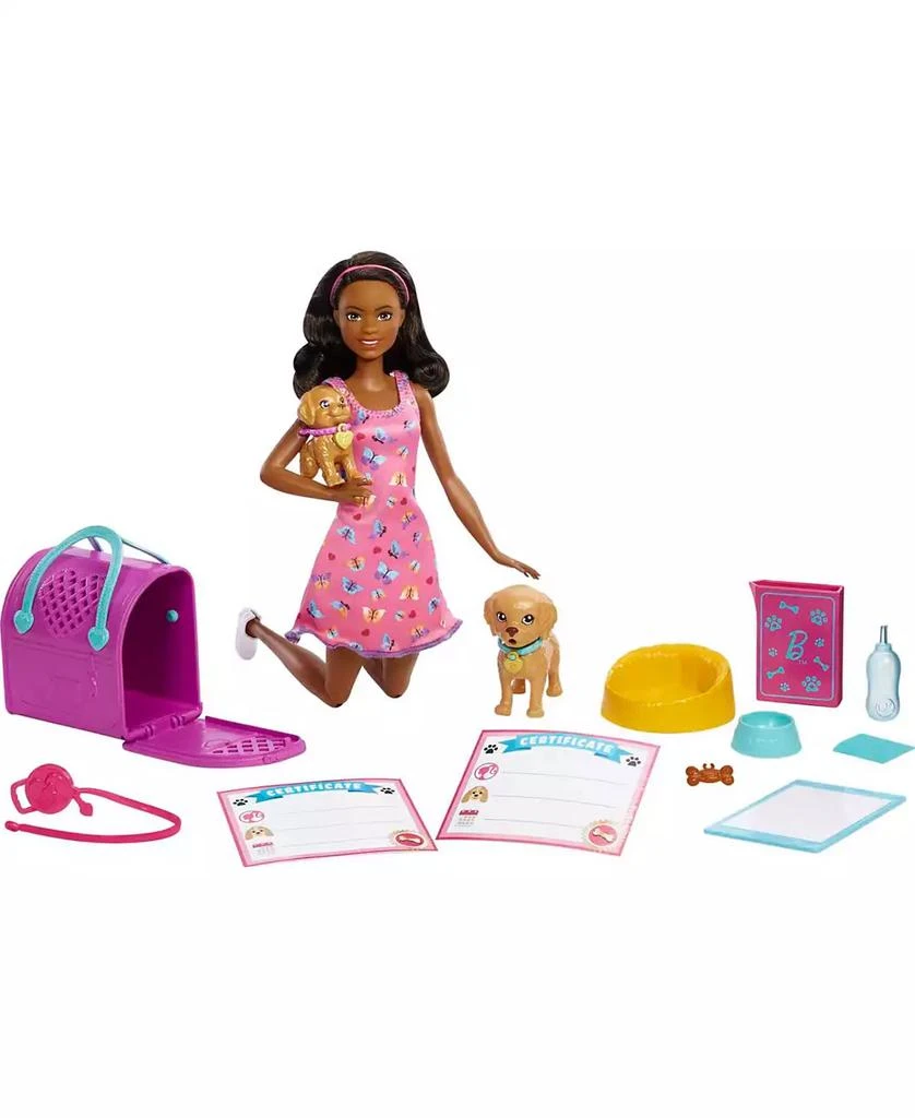 Barbie Doll and Accessories Pup Adoption Playset with Doll, 2 Puppies and Color-Change 3