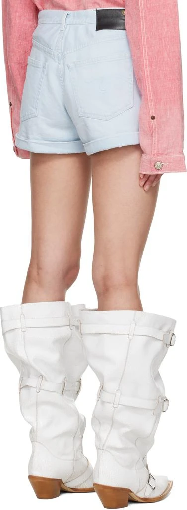 R13 Blue Pouch Pocket Denim Shorts 3