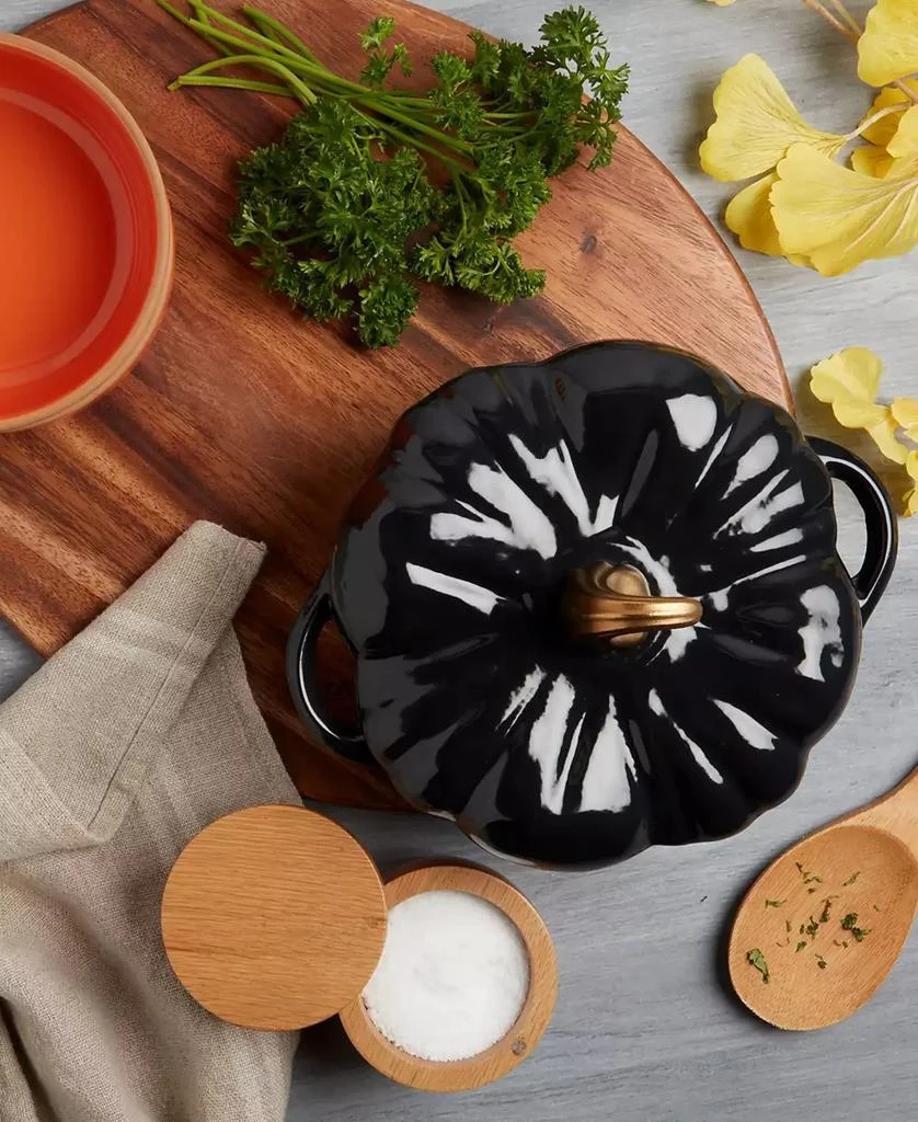 Smith and Clark Iron Works Enameled Cast Iron 2-Qt. Pumpkin Dutch Oven 3