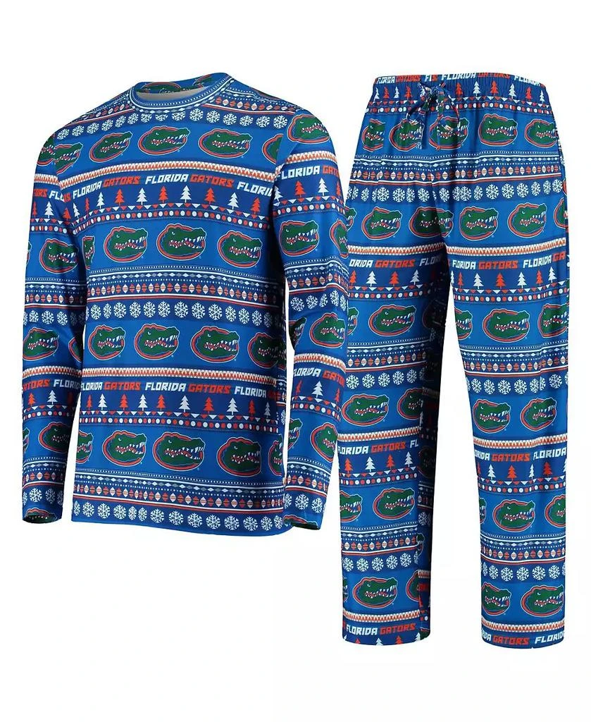 Concepts Sport Men's Royal Florida Gators Ugly Sweater Knit Long Sleeve Top and Pant Set