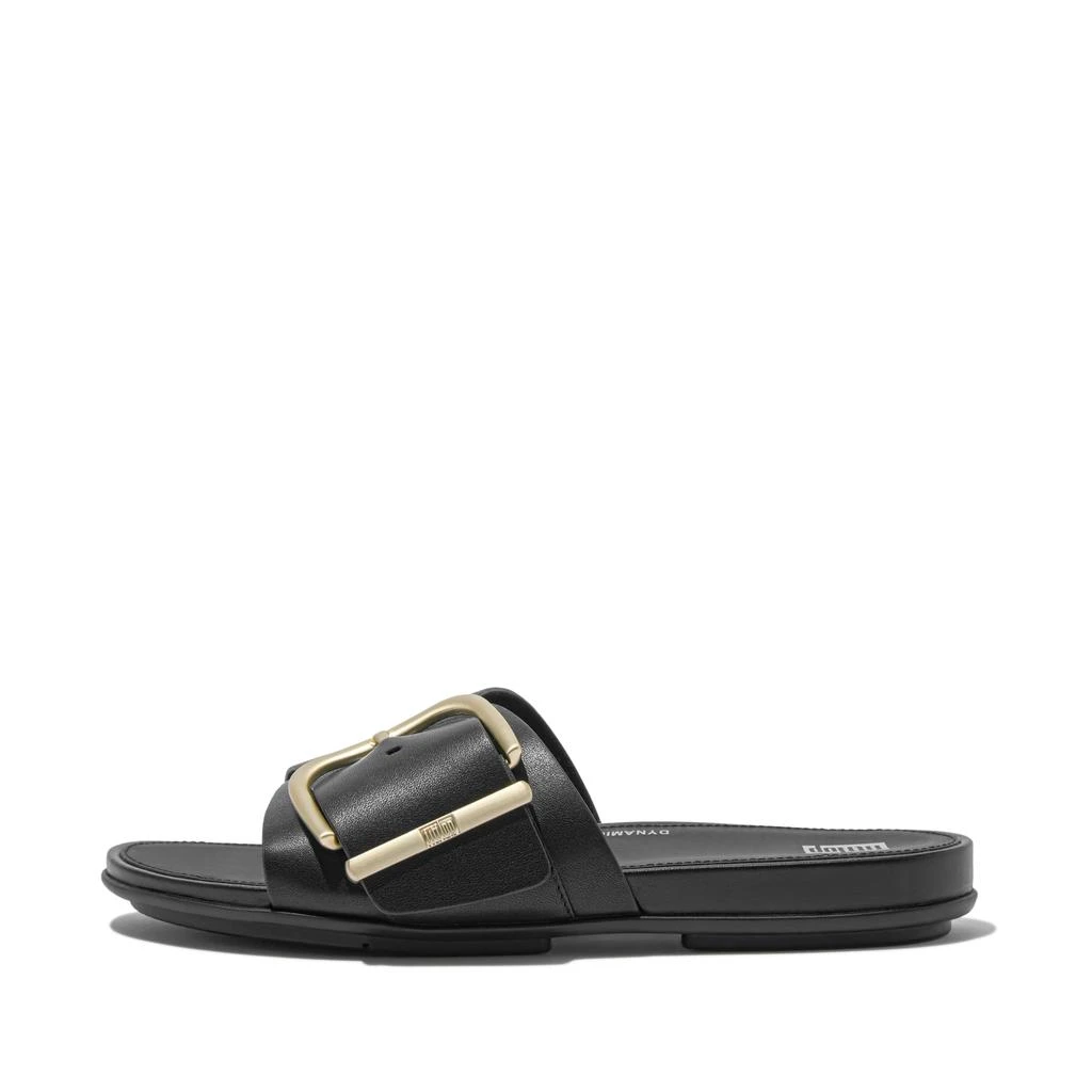 FitFlop Gracie Maxi-Buckle Leather Slides 3