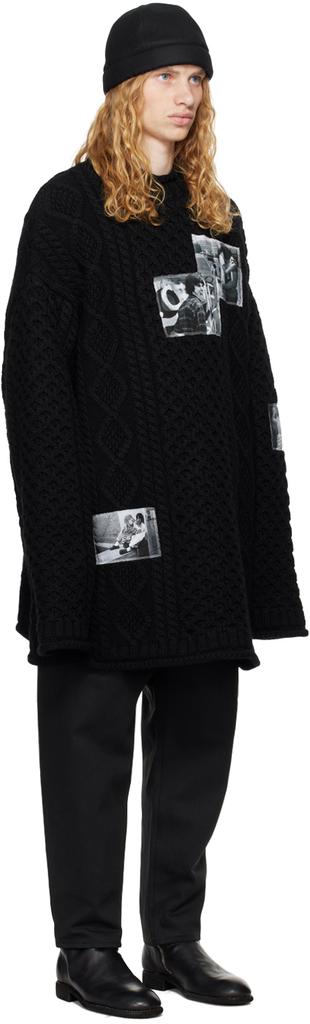 TAKAHIROMIYASHITA TheSoloist. Black Roll Neck Fisherman's Sweater