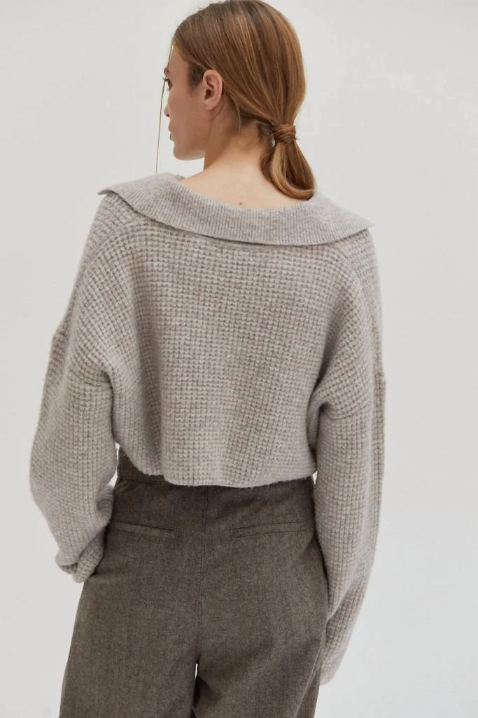 CRESCENT Crescent - Carter Waffle Polo Sweater 4