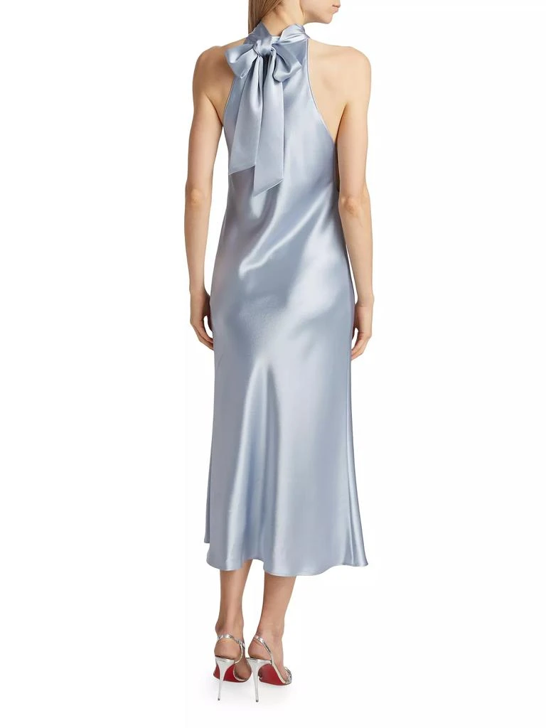 Galvan Bridal Sienna Satin Midi-Dress 5