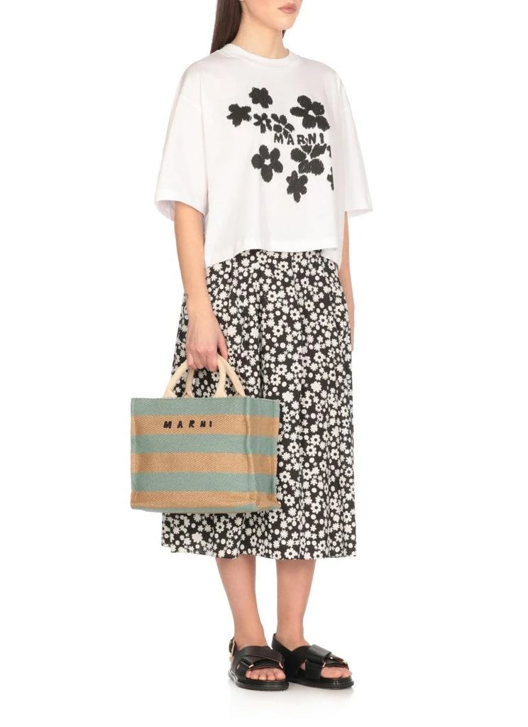 Marni Light Blue Rafia Shopping Bag 2