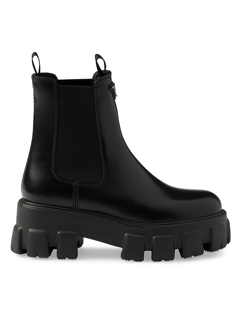 Prada Monolith Brushed Leather Chelsea Boots 1