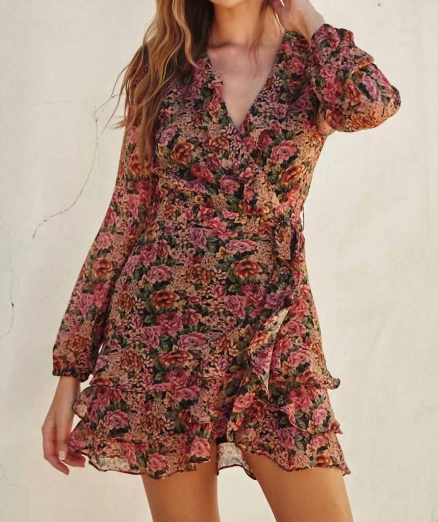 Dress Forum Dress Forum - Vintage Ruffled Surplice Mini Dress