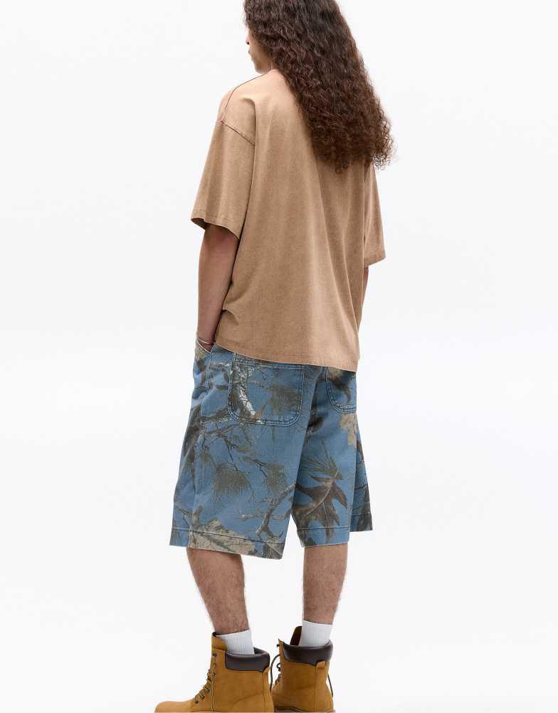 Pull&Bear Pull&Bear playground print t-shirt in ochre