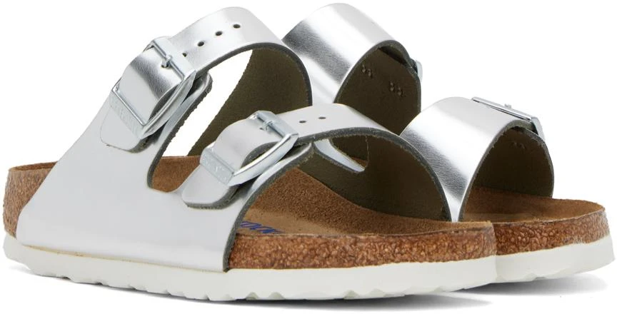 Birkenstock Silver Arizona Soft Footbed Sandals 4