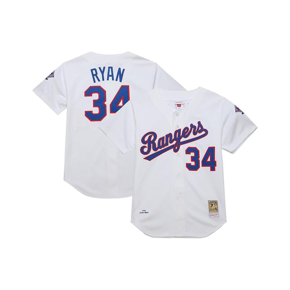 Mitchell & Ness Men's Nolan Ryan Nolan Ryan White Texas Rangers 1993 Cooperstown Collection Authentic Jersey