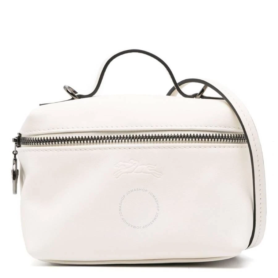 Longchamp Le Pliage Xtra XS Leather Vanity Bag In Ecru 1