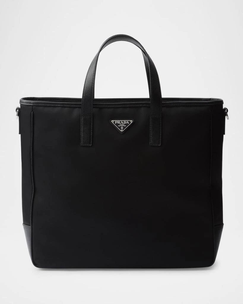 Prada Men's Re-Nylon and Saffiano Leather Tote Bag 1