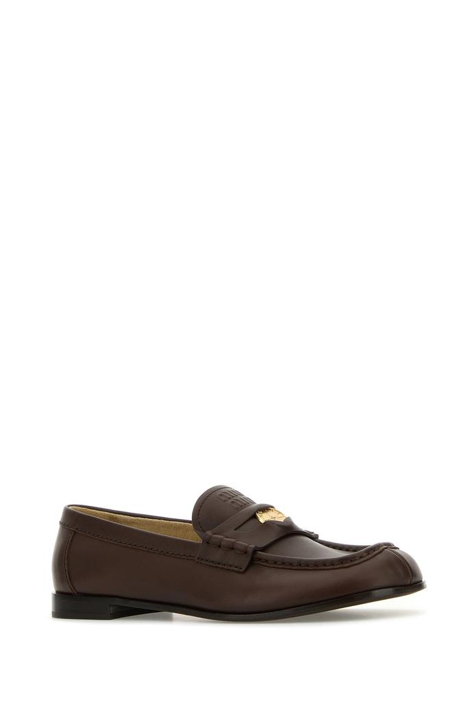 Miu Miu Brown leather loafers